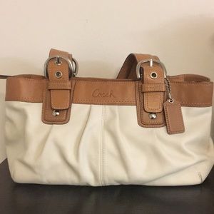 Coach white handbag